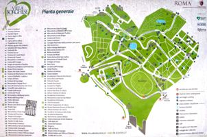 Карта Парка Виллы Боргезе